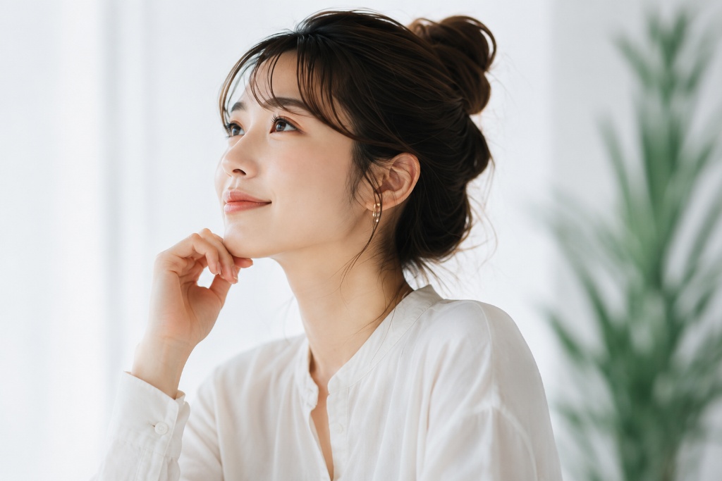 笑顔の女性